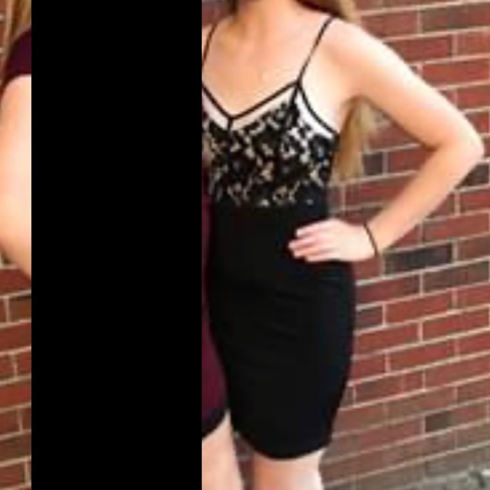black lacy dress!